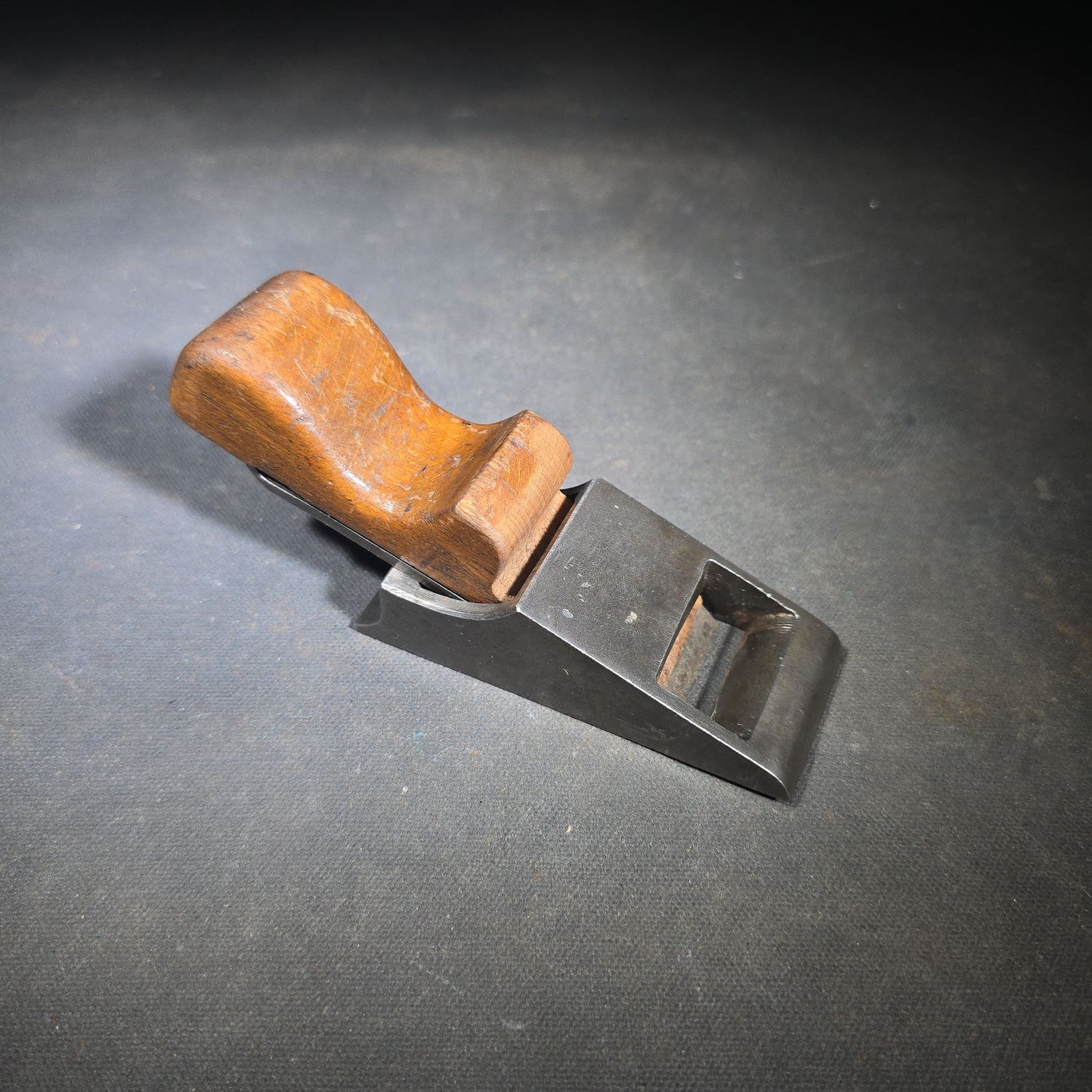 Pair of Antique Hand Planes including a Wooden Smoothing Plane with Charles Buck Cast Steel Blade and a Cast Iron Block Plane with Wooden Knob