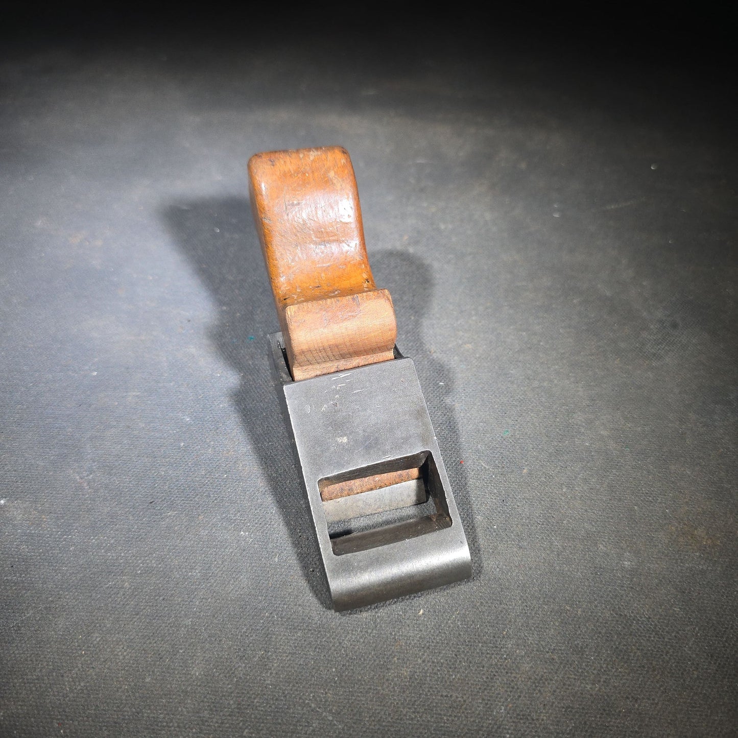 Pair of Antique Hand Planes including a Wooden Smoothing Plane with Charles Buck Cast Steel Blade and a Cast Iron Block Plane with Wooden Knob