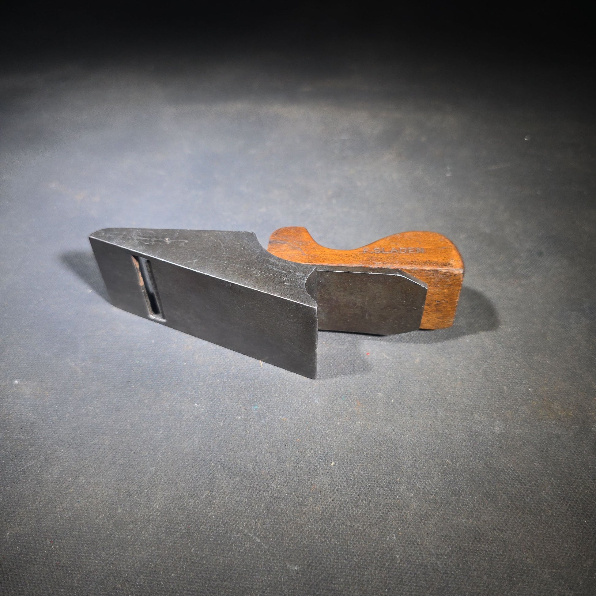 Pair of Antique Hand Planes including a Wooden Smoothing Plane with Charles Buck Cast Steel Blade and a Cast Iron Block Plane with Wooden Knob