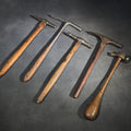 Lot 145 - Grouping of Five Antique and Vintage Hammers with Wood Handles Including Stubbs and Vaughan & Bushnell Mfg. Co. Chicago