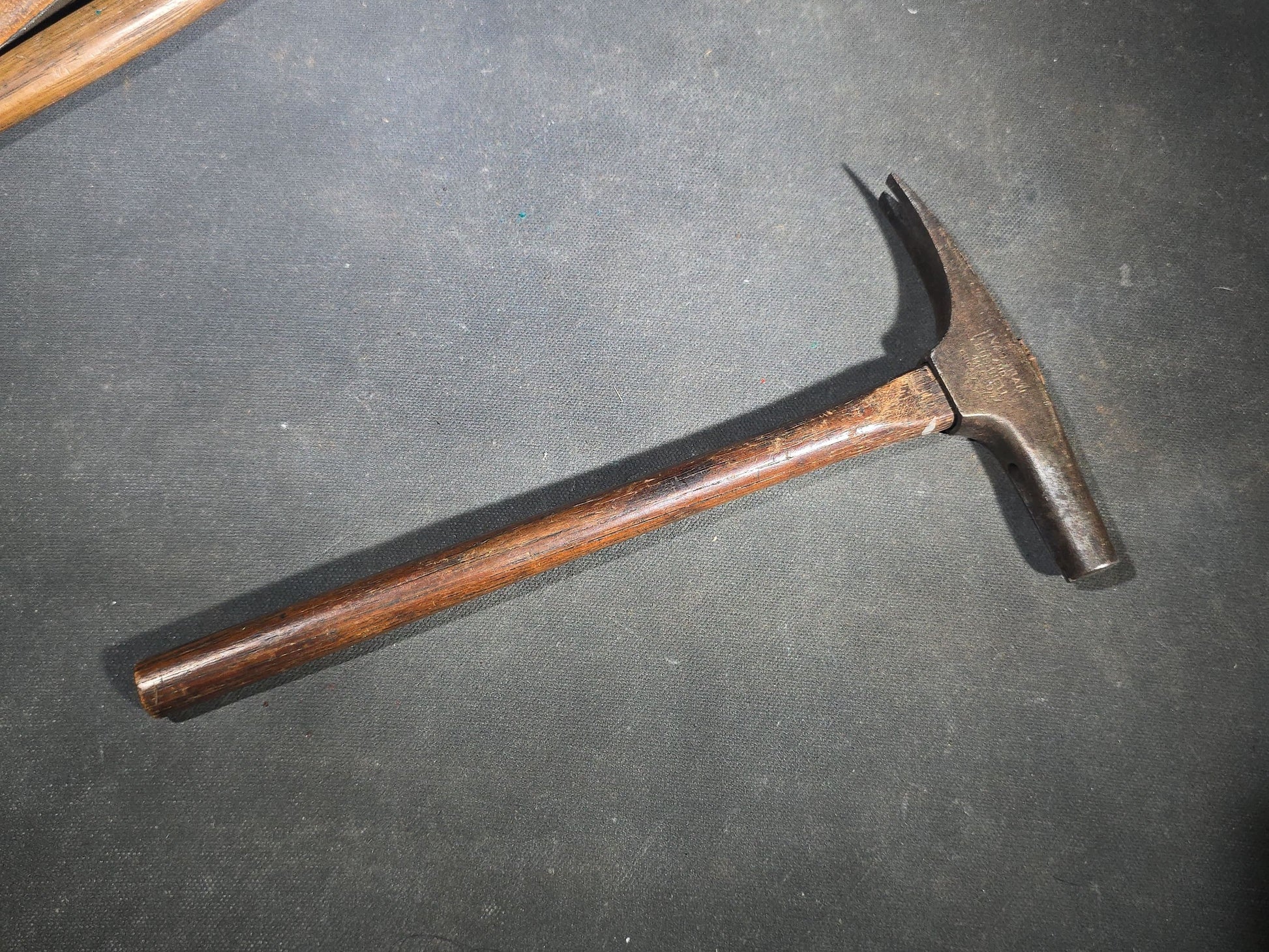 Grouping of Five Antique and Vintage Hammers with Wood Handles including Stubbs and Vaughan & Bushnell Mfg. Co. Chicago