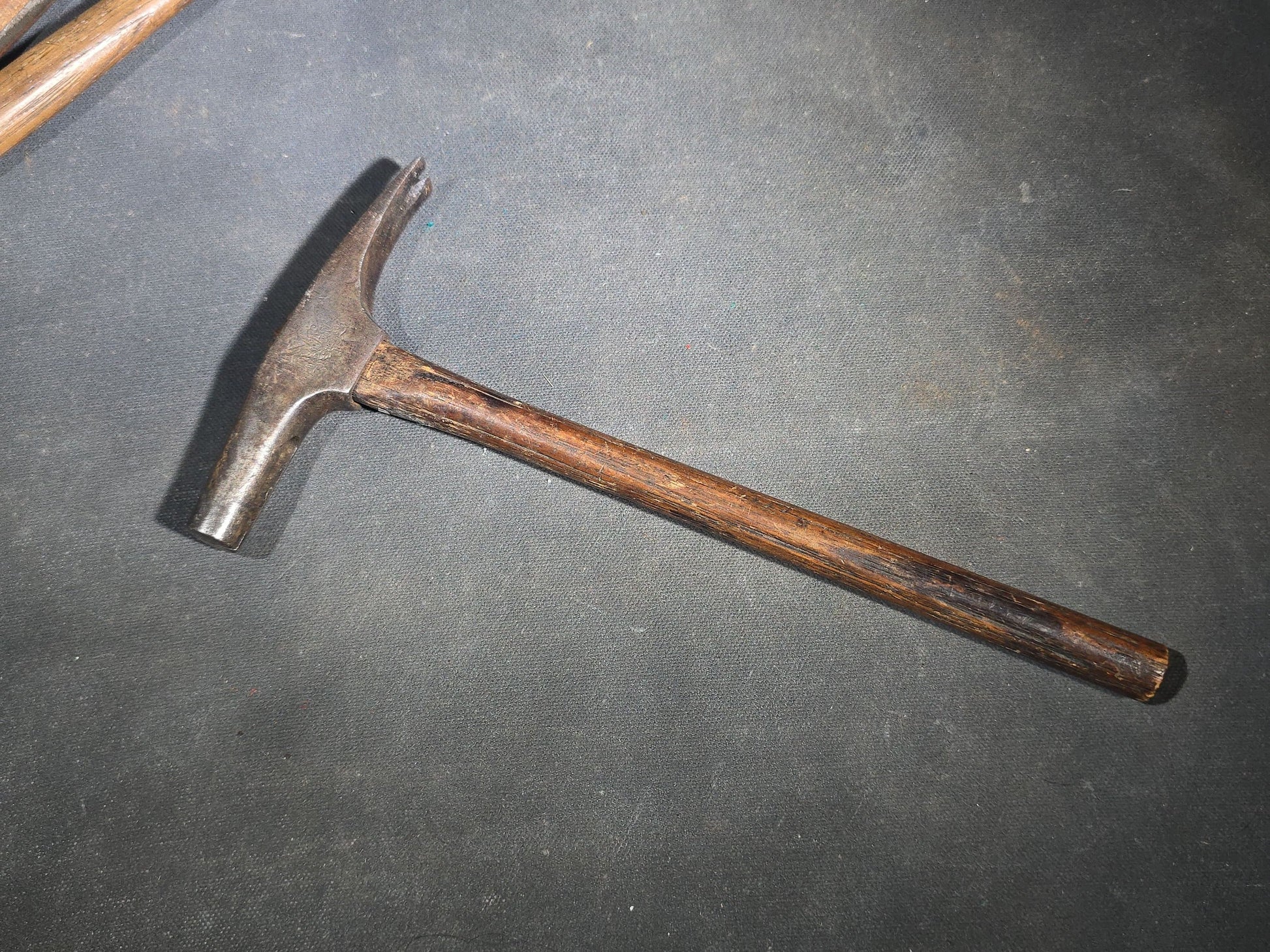 Grouping of Five Antique and Vintage Hammers with Wood Handles including Stubbs and Vaughan & Bushnell Mfg. Co. Chicago