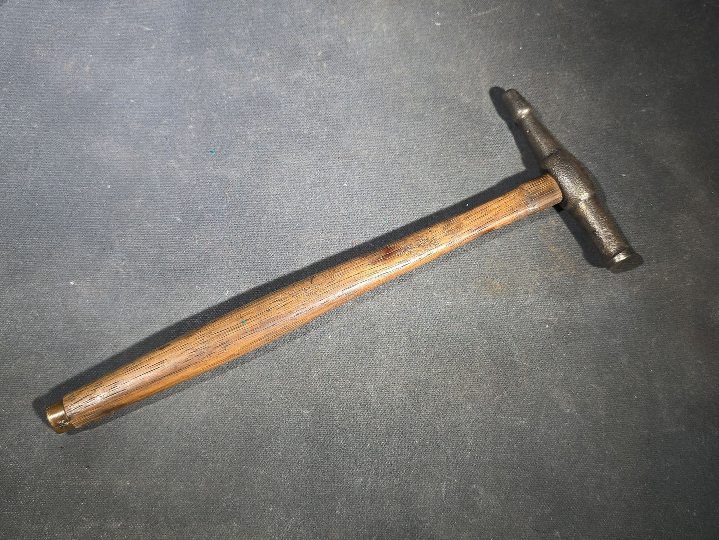 Grouping of Five Antique and Vintage Hammers with Wood Handles including Stubbs and Vaughan & Bushnell Mfg. Co. Chicago