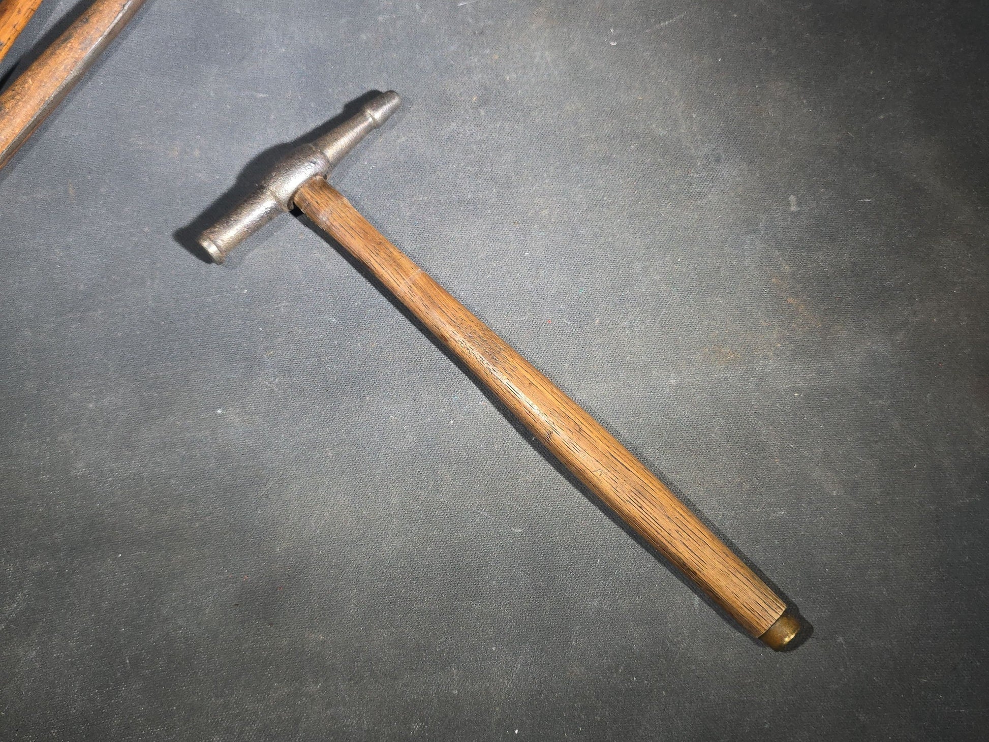 Grouping of Five Antique and Vintage Hammers with Wood Handles including Stubbs and Vaughan & Bushnell Mfg. Co. Chicago