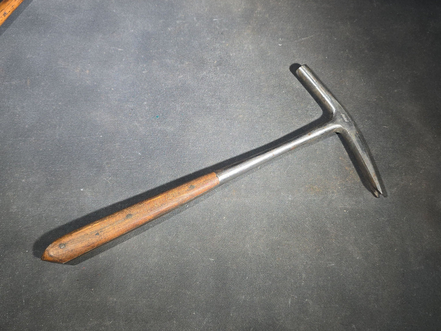 Grouping of Five Antique and Vintage Hammers with Wood Handles including Stubbs and Vaughan & Bushnell Mfg. Co. Chicago