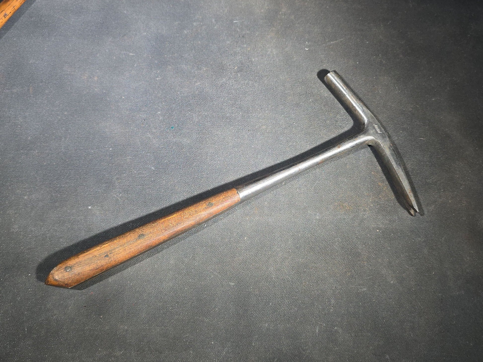 Grouping of Five Antique and Vintage Hammers with Wood Handles including Stubbs and Vaughan & Bushnell Mfg. Co. Chicago
