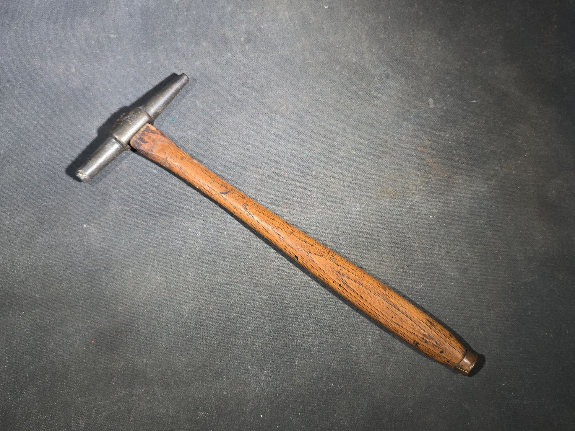 Grouping of Five Antique and Vintage Hammers with Wood Handles including Stubbs and Vaughan & Bushnell Mfg. Co. Chicago