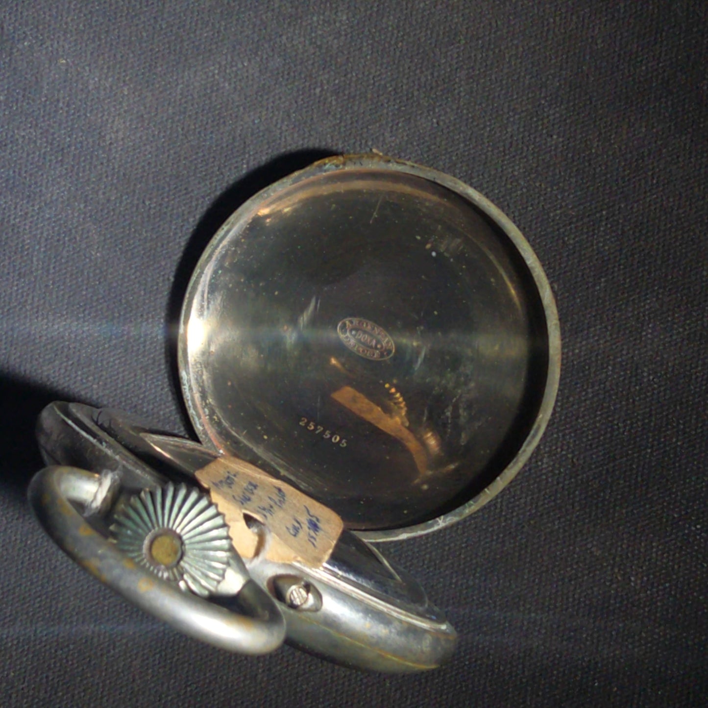Antique Doxa "Majestic" Open-Face Pocket Watch in Argentan Case with Leather Travel Stand, Serial No. 257505