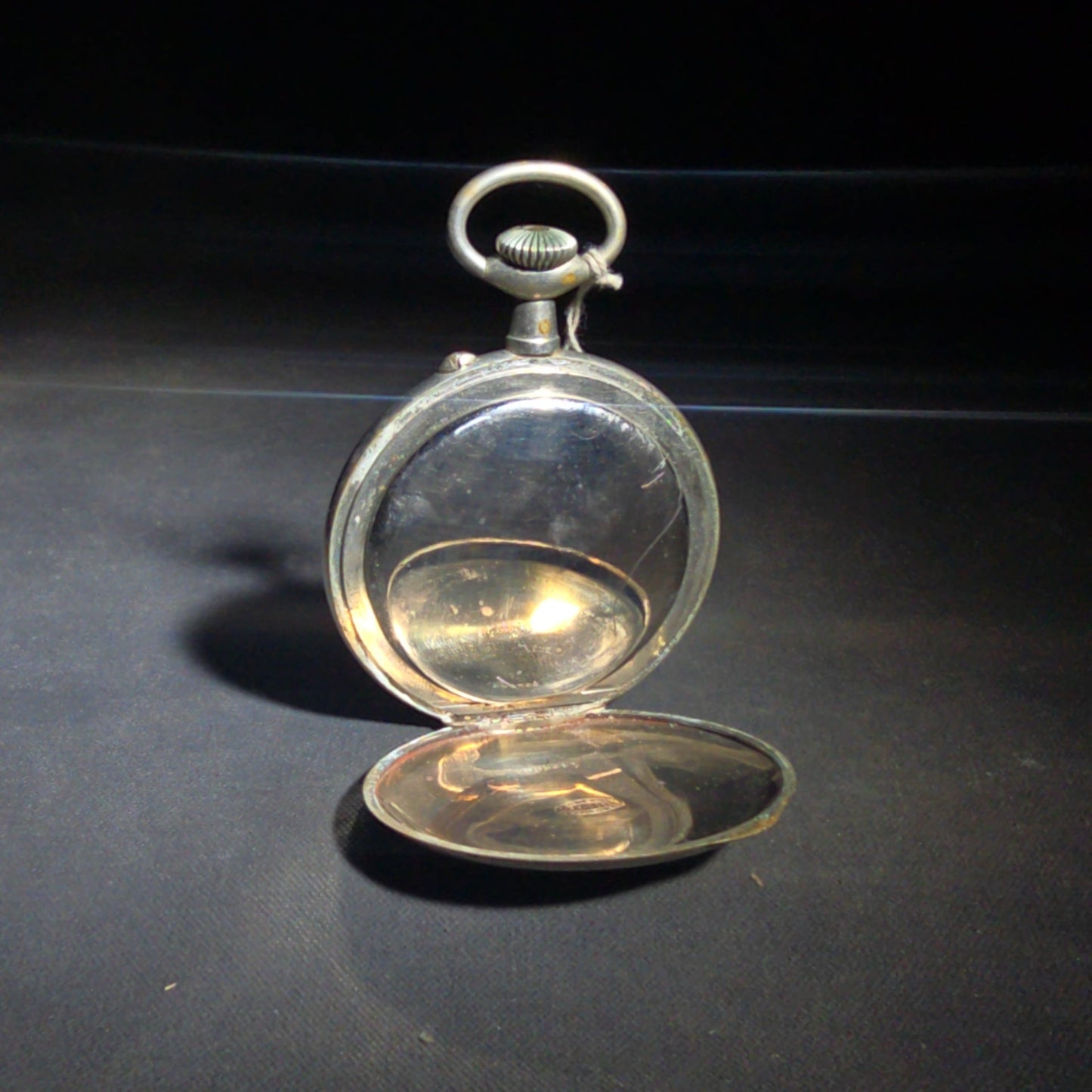 Antique Doxa "Majestic" Open-Face Pocket Watch in Argentan Case with Leather Travel Stand, Serial No. 257505