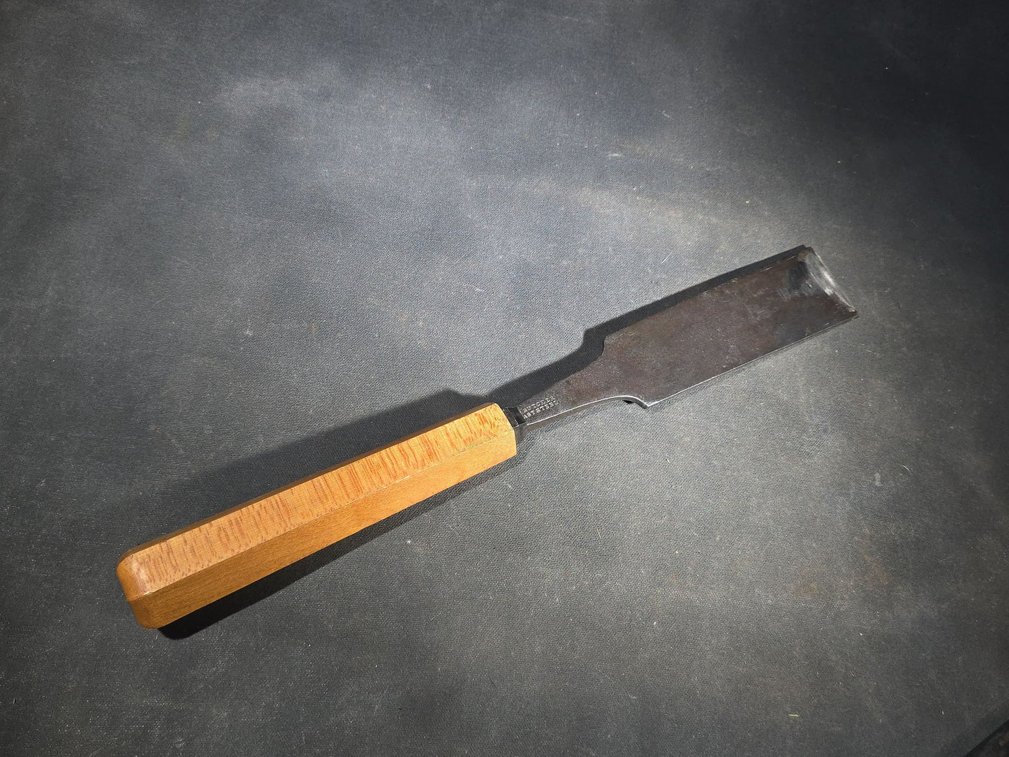 Grouping of Five Antique Chisels with Wood Handles including Butcher Cast Steel