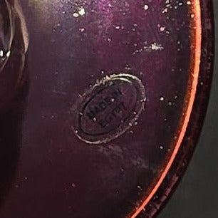 Modern Egyptian Glass Egg with Gold Floral Decoration on Pedestal Base
