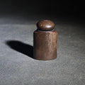Lot 079 - Antique 19th Century Gutta Percha Inkwell with Screw-On Cap, 2" H