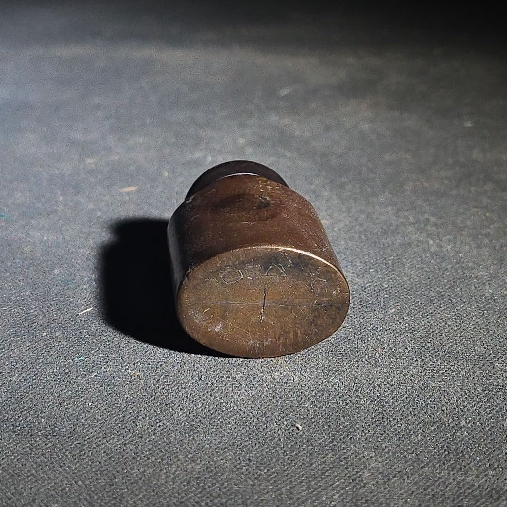 Antique 19th Century Gutta Percha Inkwell with Screw-On Cap