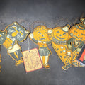 Lot 184 - Grouping of Seven Modern Halloween Items Including Six Retro-Style Jointed Metal Black Cat and Jack-O-Lantern Figures, Designed by Tatyana Palatnikova for Ohio Wholesale Inc., and "A Joyful Halloween" Reproduction Print