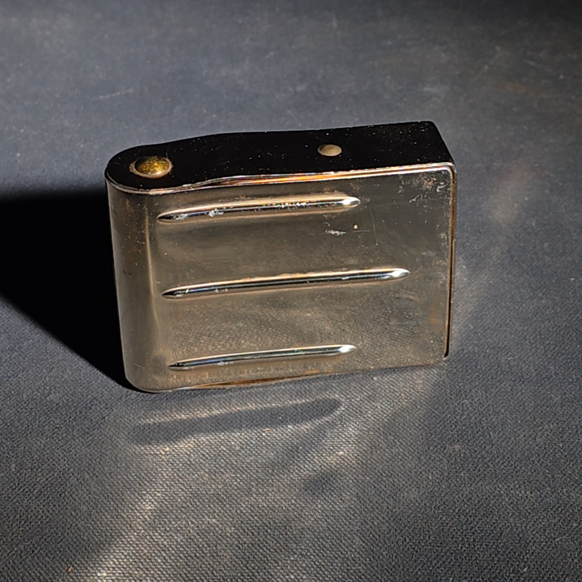 Vintage LeCoultre Eight-Day Folding Travel Alarm Clock with Luminous Hands and Dial Markers, Swiss Made