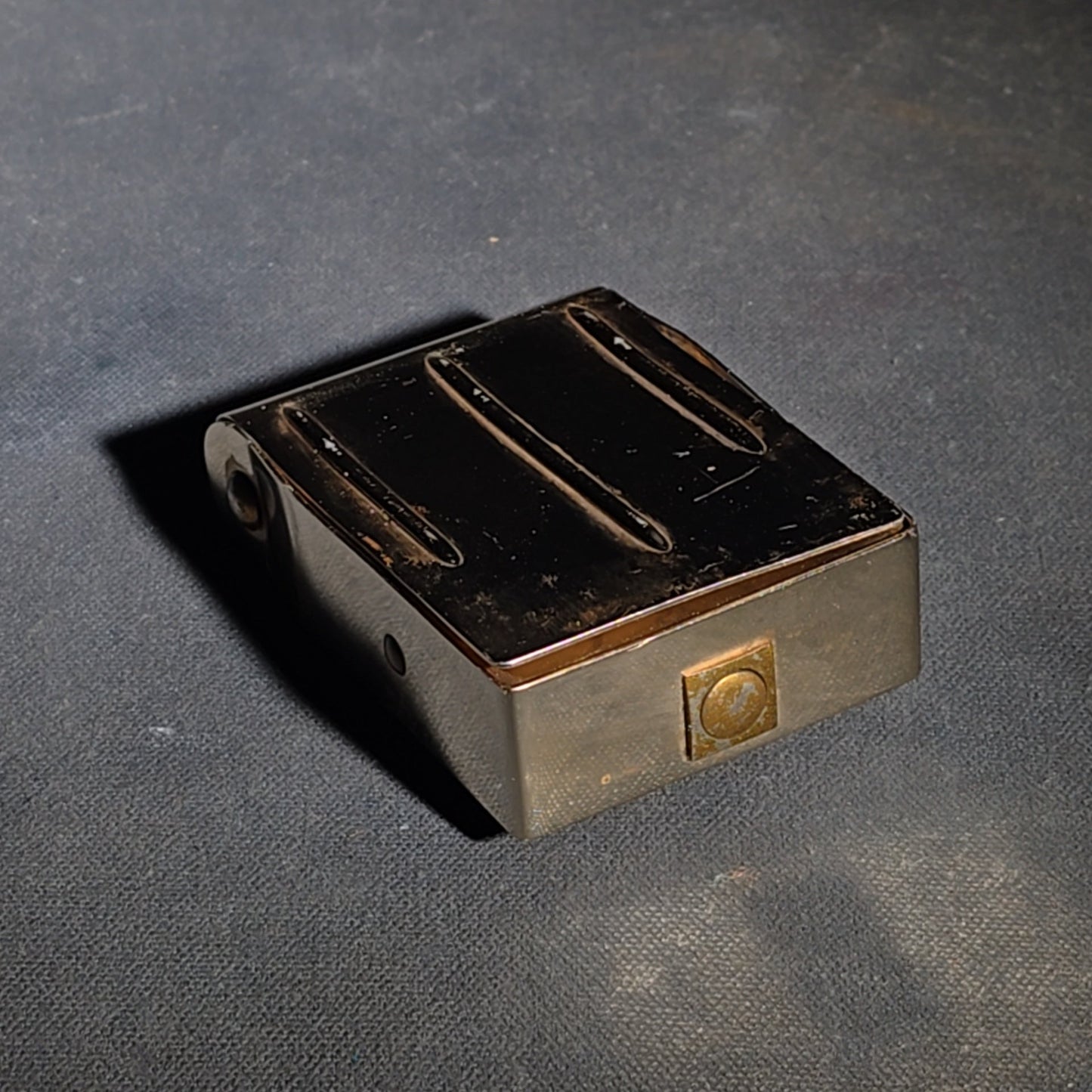 Vintage LeCoultre Eight-Day Folding Travel Alarm Clock with Luminous Hands and Dial Markers, Swiss Made