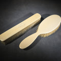 Lot 123 - Pair of Antique Bone-Handled Dresser Brushes Including a Hair Brush and a Clothes Brush with Engraved Monogram