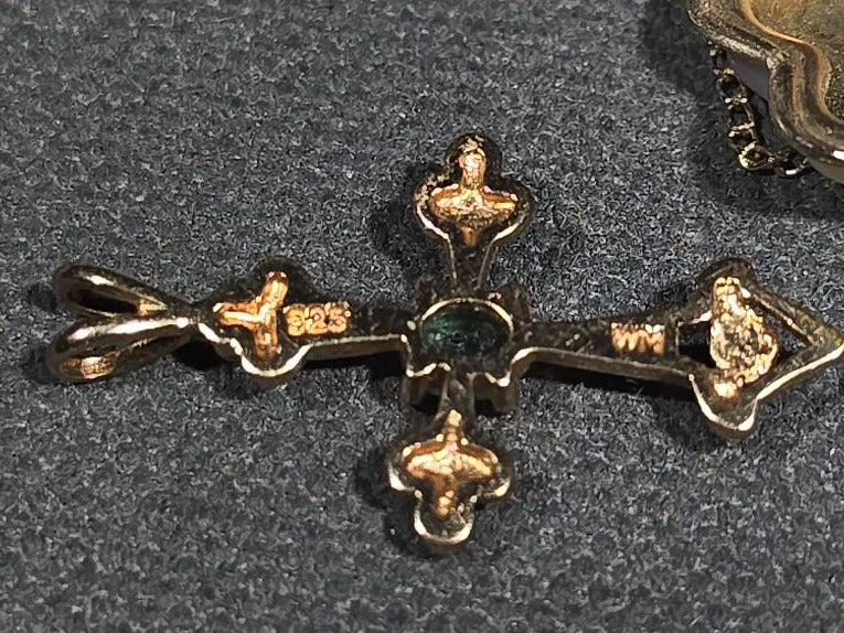 Grouping of Vintage and Modern Jewelry Pieces Including Two 14k Gold Pieces at 2.29 Grams Total Weight, One 10k Gold Piece at 0.99 Grams Total Weight, Sterling Silver Ring, Gold-Filled, and Costume Pieces