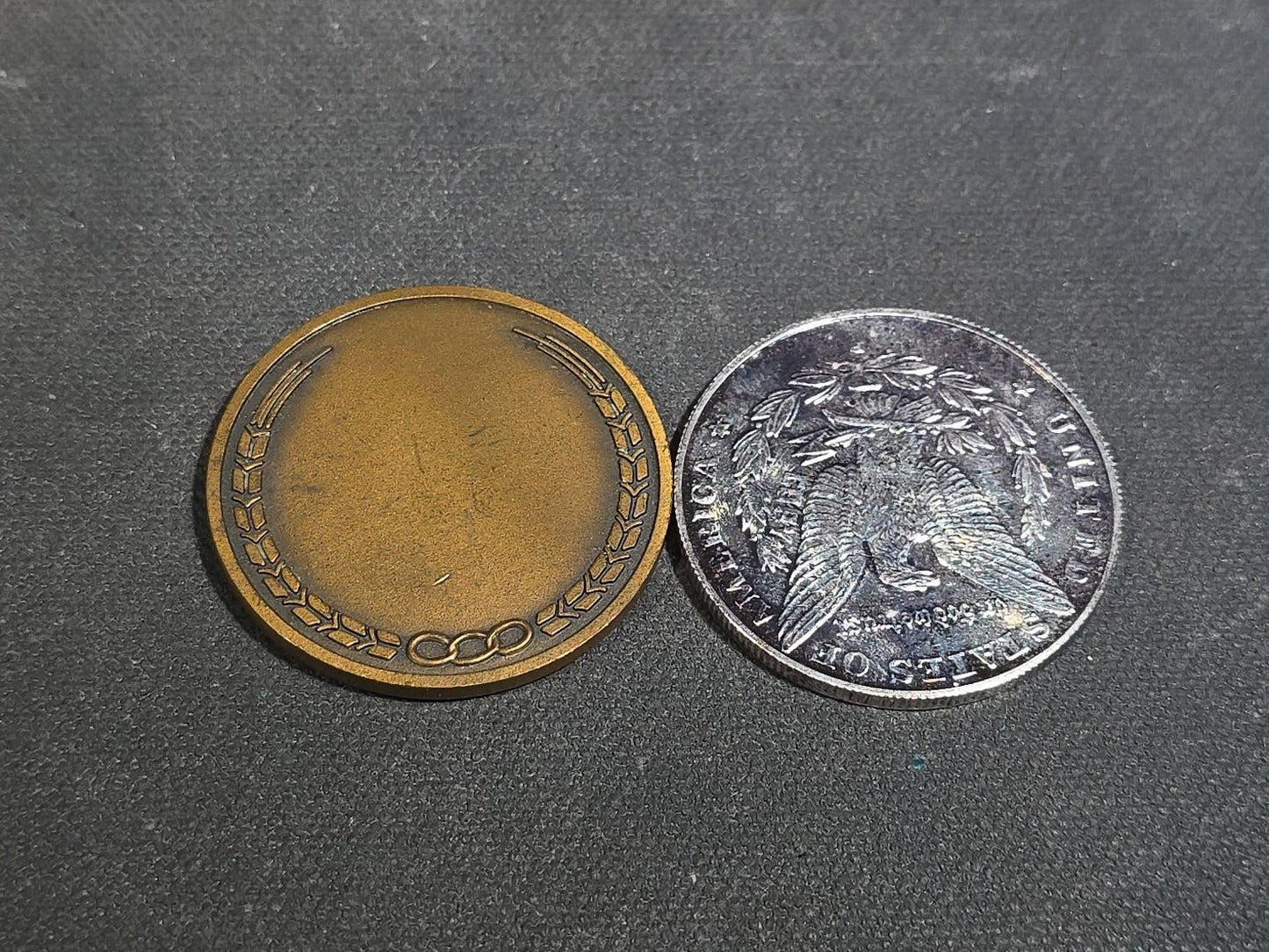 Grouping of Antique and Reproduction Coins, Coin Pendants, Bead Necklaces, and Carved Pendant including 1883 Morgan Dollar and Seated Liberty Coin Jewelry