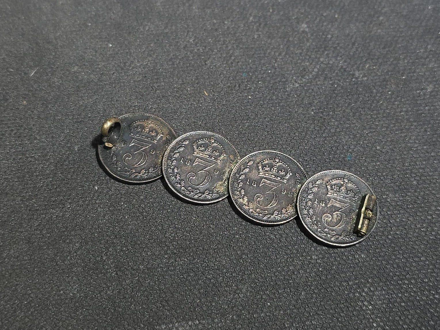 Grouping of Antique and Reproduction Coins, Coin Pendants, Bead Necklaces, and Carved Pendant including 1883 Morgan Dollar and Seated Liberty Coin Jewelry