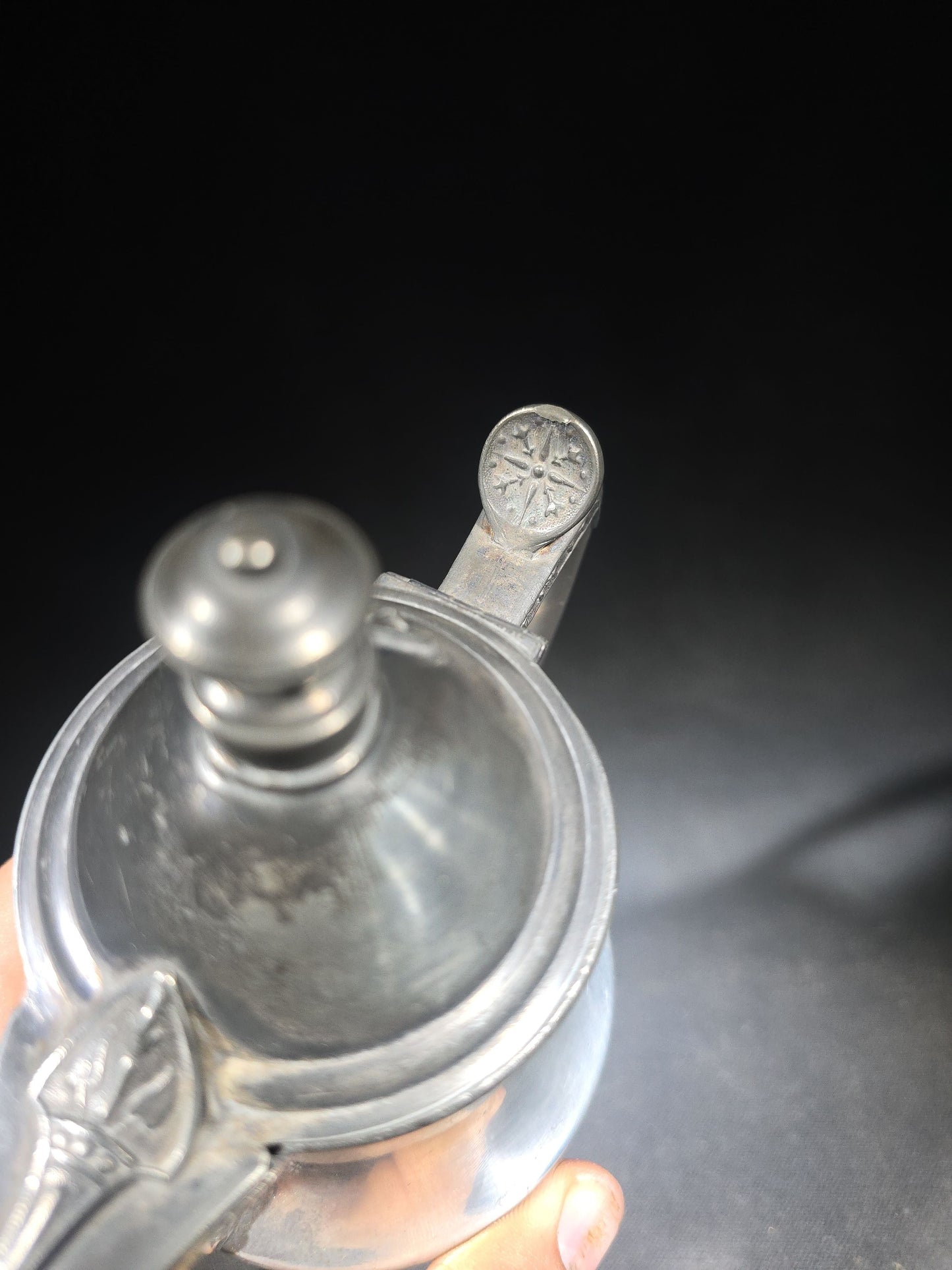 Pair of Antique Silverplate Serving Pieces including Reed & Barton Footed Coffeepot No. 2930 and Monogrammed Spherical Teapot with Lion Mask and Paw Feet