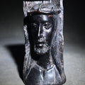 Lot 150 - Modern Carved Ebony Bust of Christ with Crown of Thorns, from Tanzania, 2013