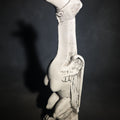 Lot 153 - Modern Plaster Gargoyle Incense Burner Figure with Wings and Open Mouth on Rectangular Base