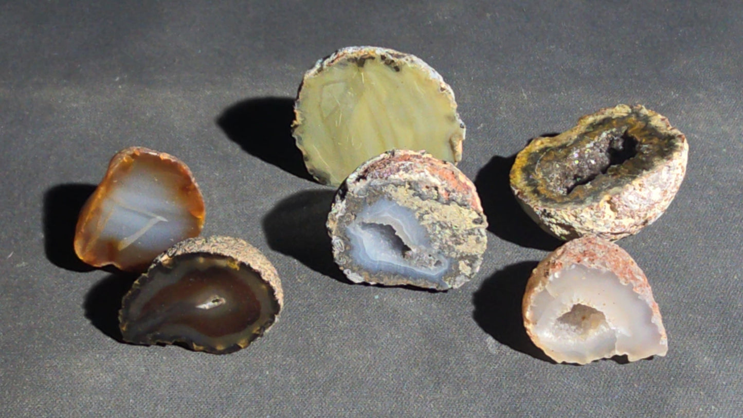 Grouping of Six Agate Geode Halves