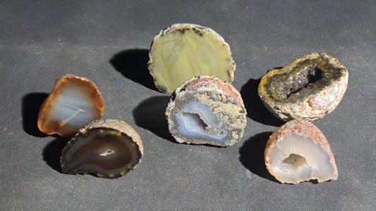 Grouping of Six Agate Geode Halves