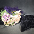 Lot 154 - Pair of Vintage Ladies' Hats Including Black Floral Fascinator with Veil and Black Velvet Turban