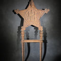 Lot 052 - Antique Cast Iron Grand Army of the Republic G.A.R. Five-Pointed Star Grave Marker and Flag Holder with "1861-1866" Civil War Date Range, 22" H