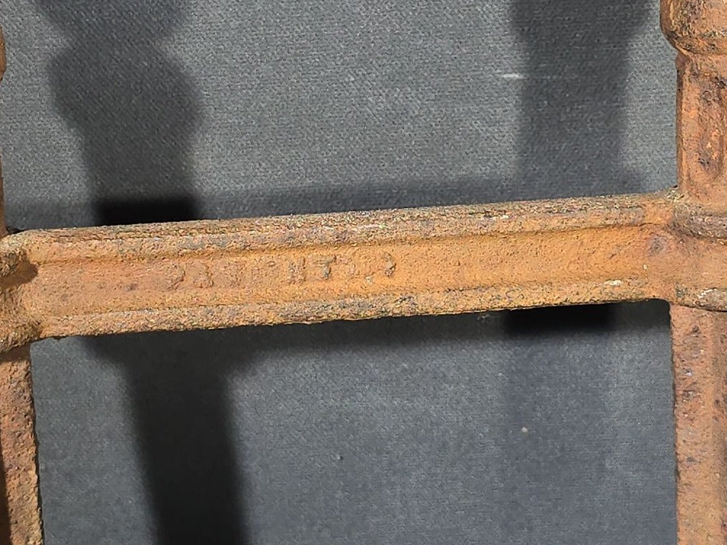 Antique Cast Iron Grand Army of the Republic G.A.R. Five-Pointed Star Grave Marker and Flag Holder with "1861-1866" Civil War Date Range