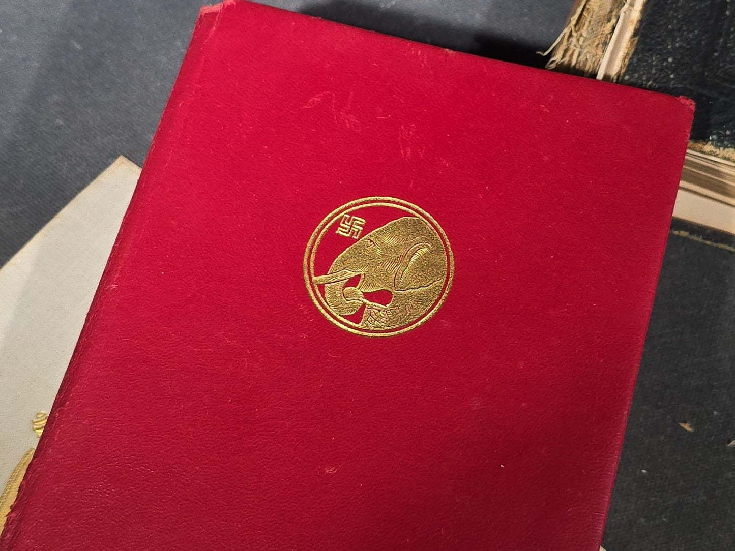 Grouping of Four Antique and Vintage Books including "The Royalty of Friendship" Inscribed to Actor William Gillette at the Garrick Theatre, New York City, 1906, "Captains Courageous" by Rudyard Kipling, and "Spinifex Walkabout"