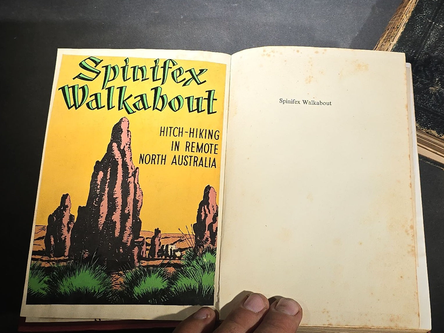 Grouping of Four Antique and Vintage Books including "The Royalty of Friendship" Inscribed to Actor William Gillette at the Garrick Theatre, New York City, 1906, "Captains Courageous" by Rudyard Kipling, and "Spinifex Walkabout"