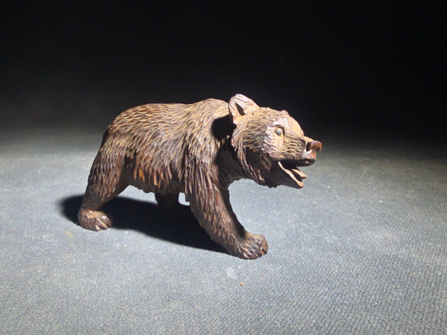 Vintage Carved Wood Bear Figure