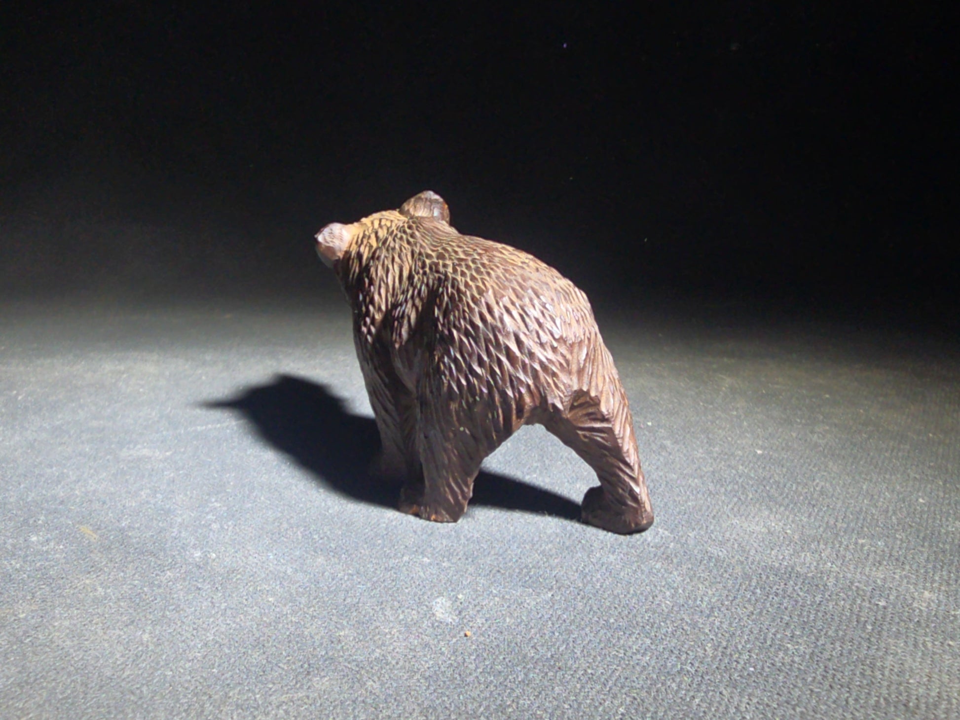 Vintage Carved Wood Bear Figure
