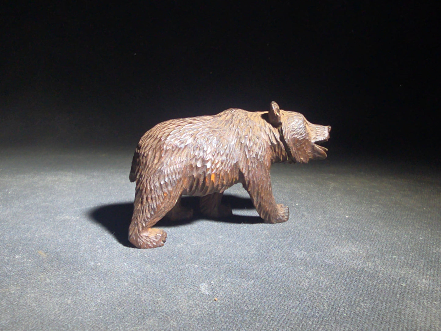 Vintage Carved Wood Bear Figure
