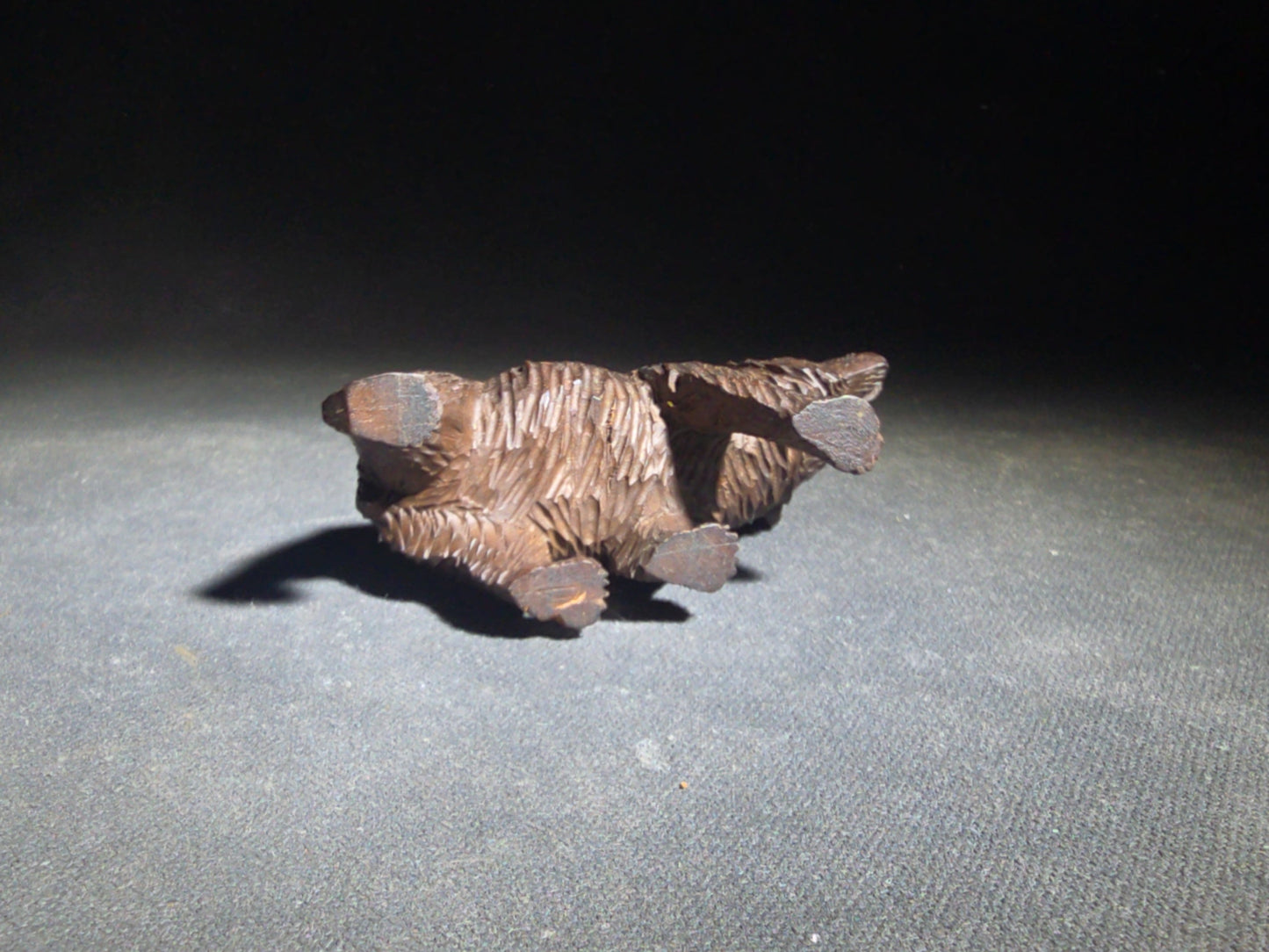 Vintage Carved Wood Bear Figure