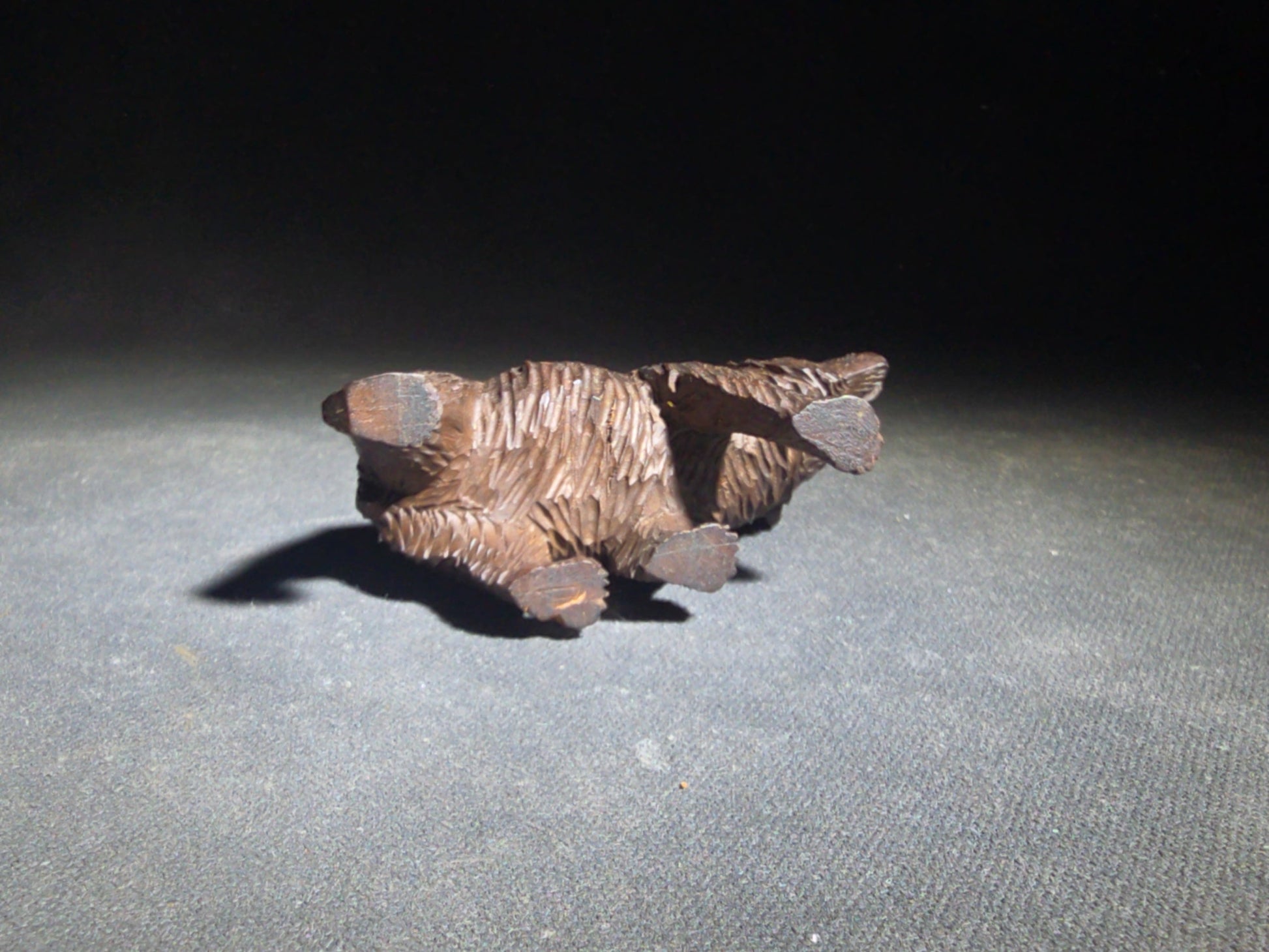Vintage Carved Wood Bear Figure