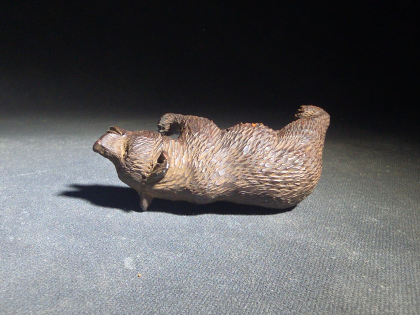 Vintage Carved Wood Bear Figure