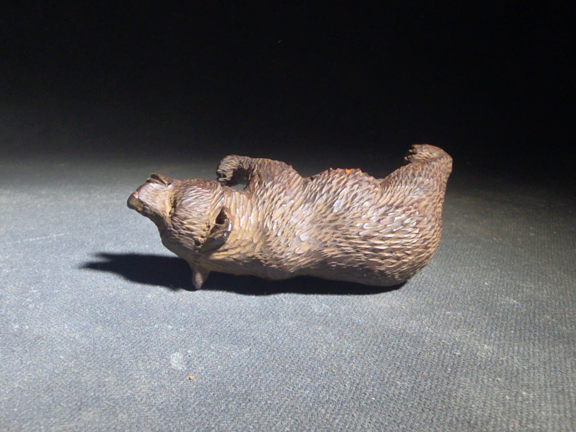 Vintage Carved Wood Bear Figure