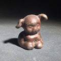 Lot 183 - Antique Miniature Cast Iron Seated Dog Figure with Floppy Ears, 1-3/4" H