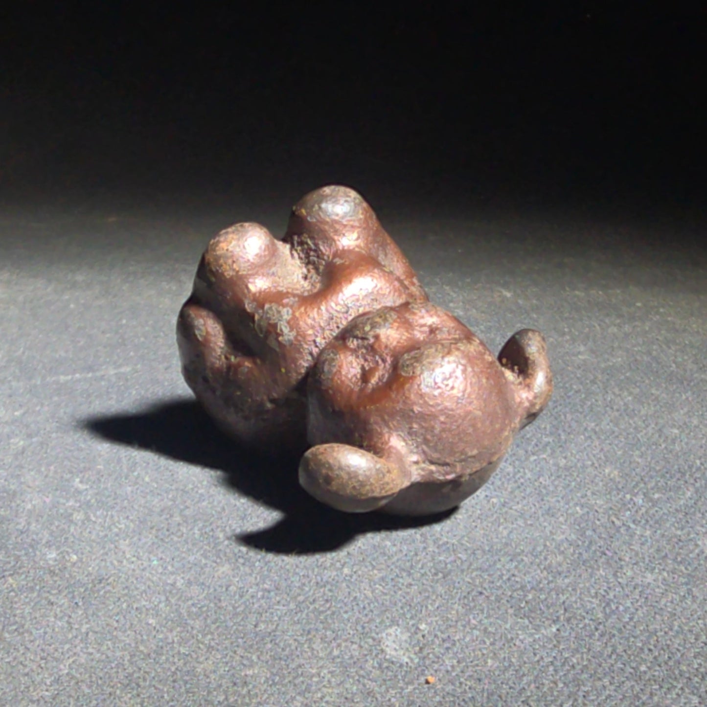 Antique Miniature Cast Iron Seated Dog Figure with Floppy Ears