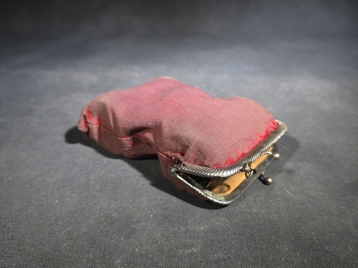 Antique Enameled Opera Glasses with Fabric Pouch, Manufactured by Chevalier, Paris