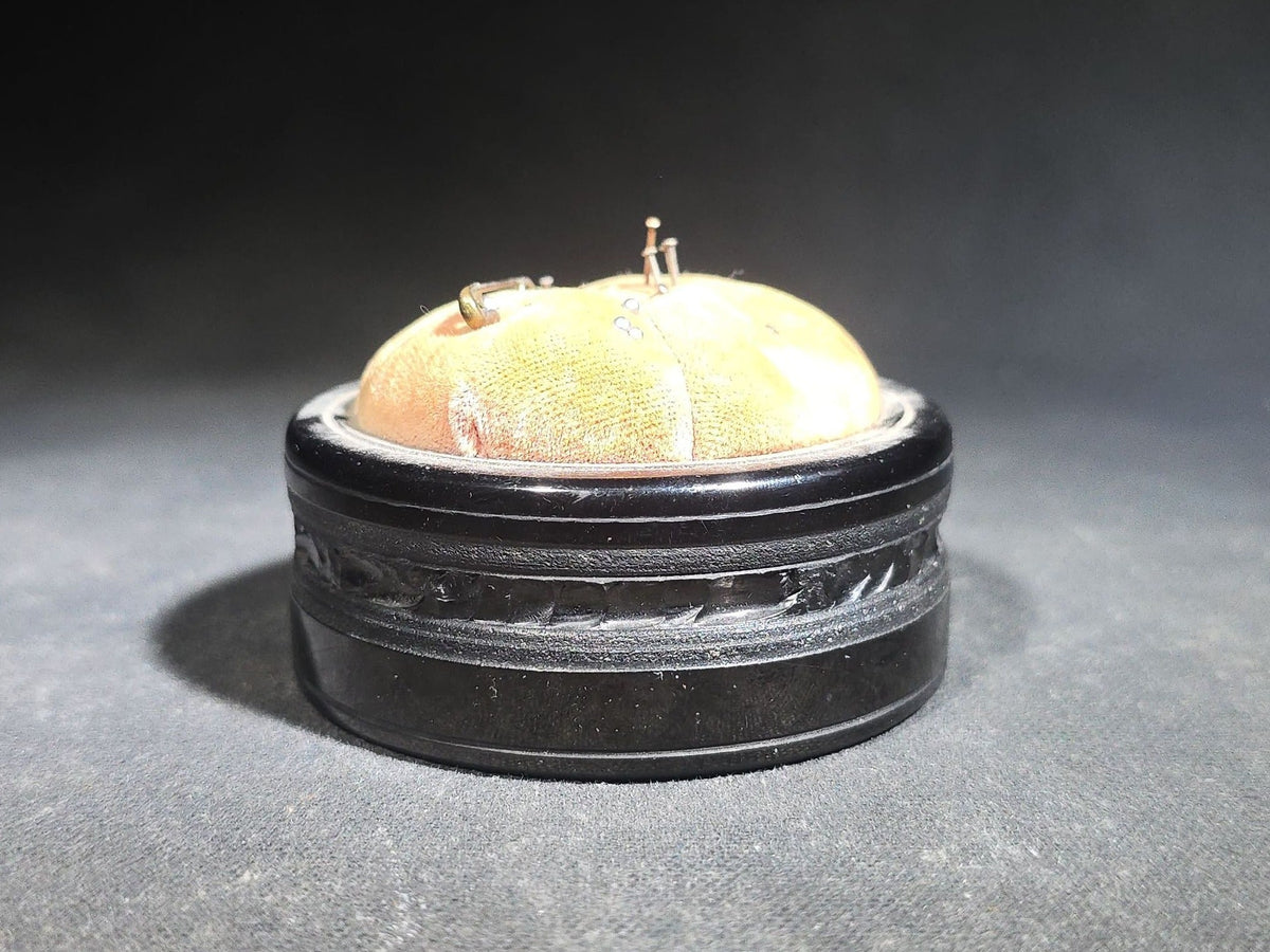 Antique Anthracite Coal Souvenir Pin Cushion Marked "Scranton" Pennsylvania