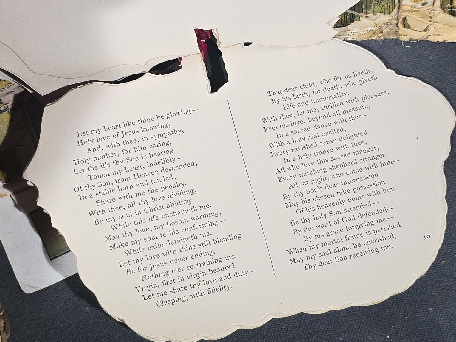 Grouping of Antique Craft Grade Illustrated Children's Books including "The Christmas Basket" by Mrs. Martha J. Lamb (1882), "Santa Claus & His Works" by McLoughlin Bros., "The Night Before Christmas," and Dean's Rag Book "Pets"