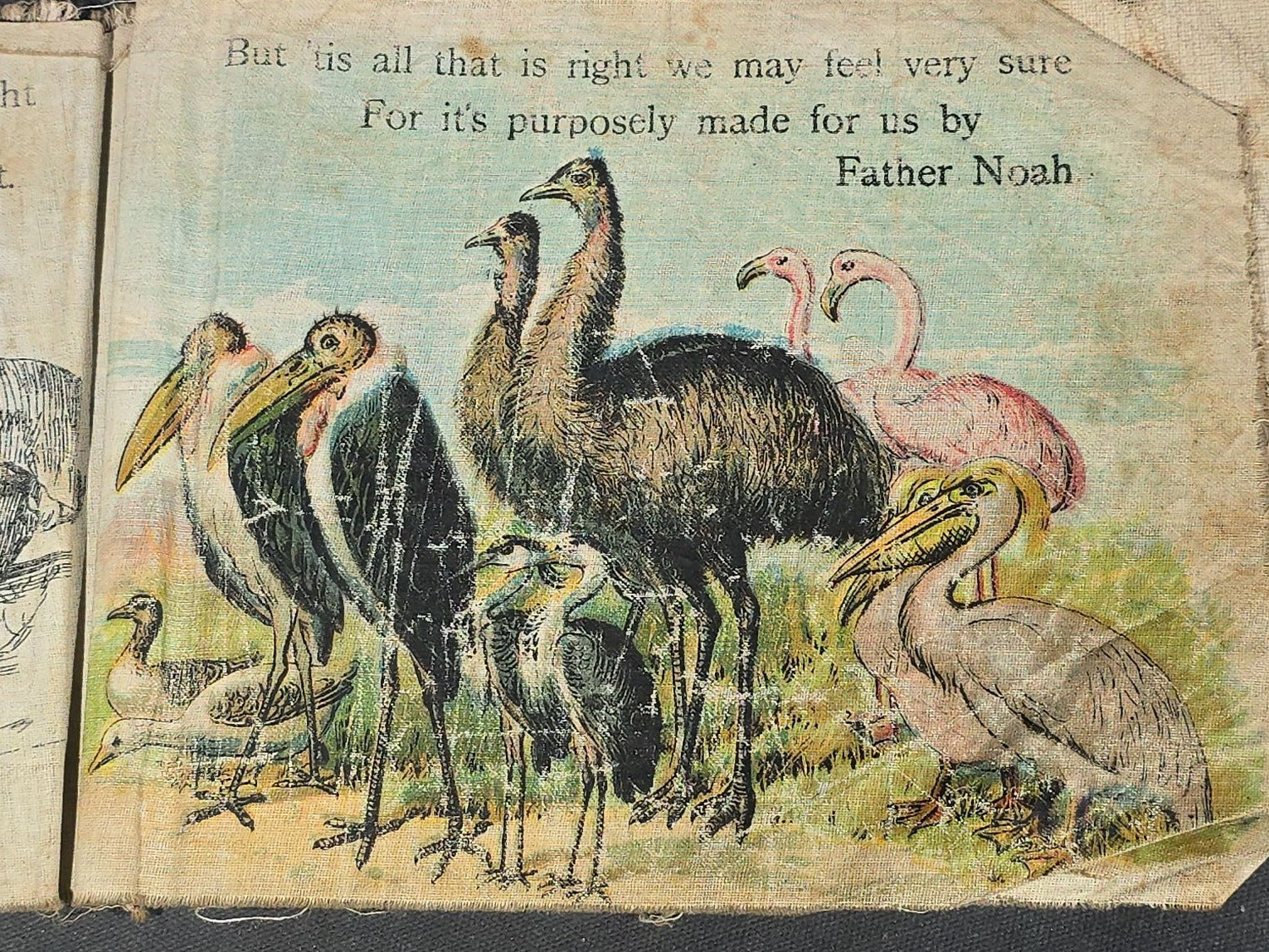 Grouping of Antique Craft Grade Illustrated Children's Books including "The Christmas Basket" by Mrs. Martha J. Lamb (1882), "Santa Claus & His Works" by McLoughlin Bros., "The Night Before Christmas," and Dean's Rag Book "Pets"