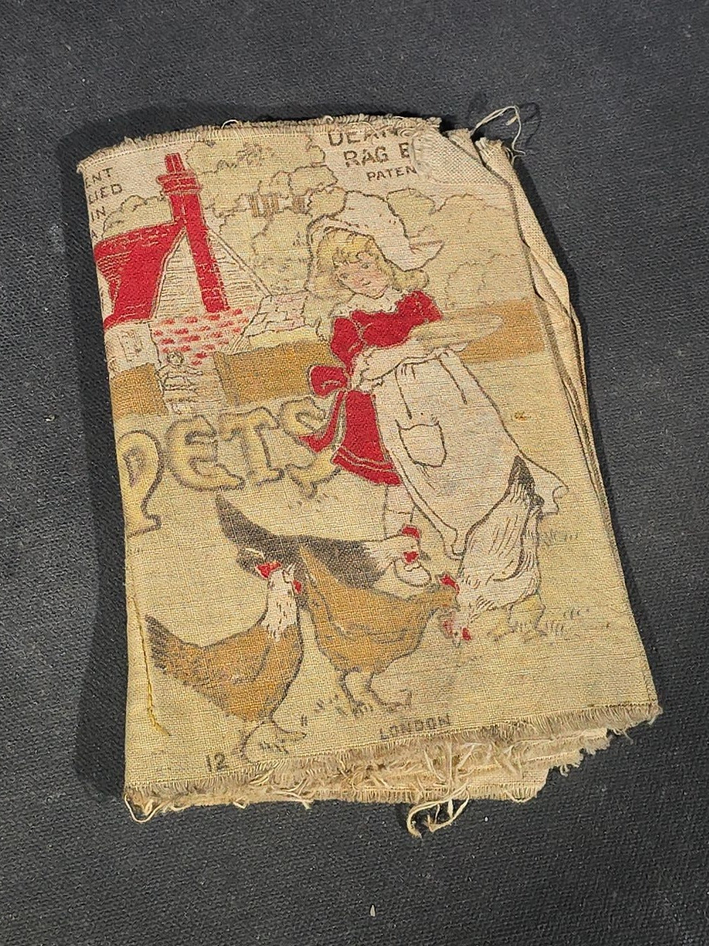 Grouping of Antique Craft Grade Illustrated Children's Books including "The Christmas Basket" by Mrs. Martha J. Lamb (1882), "Santa Claus & His Works" by McLoughlin Bros., "The Night Before Christmas," and Dean's Rag Book "Pets"