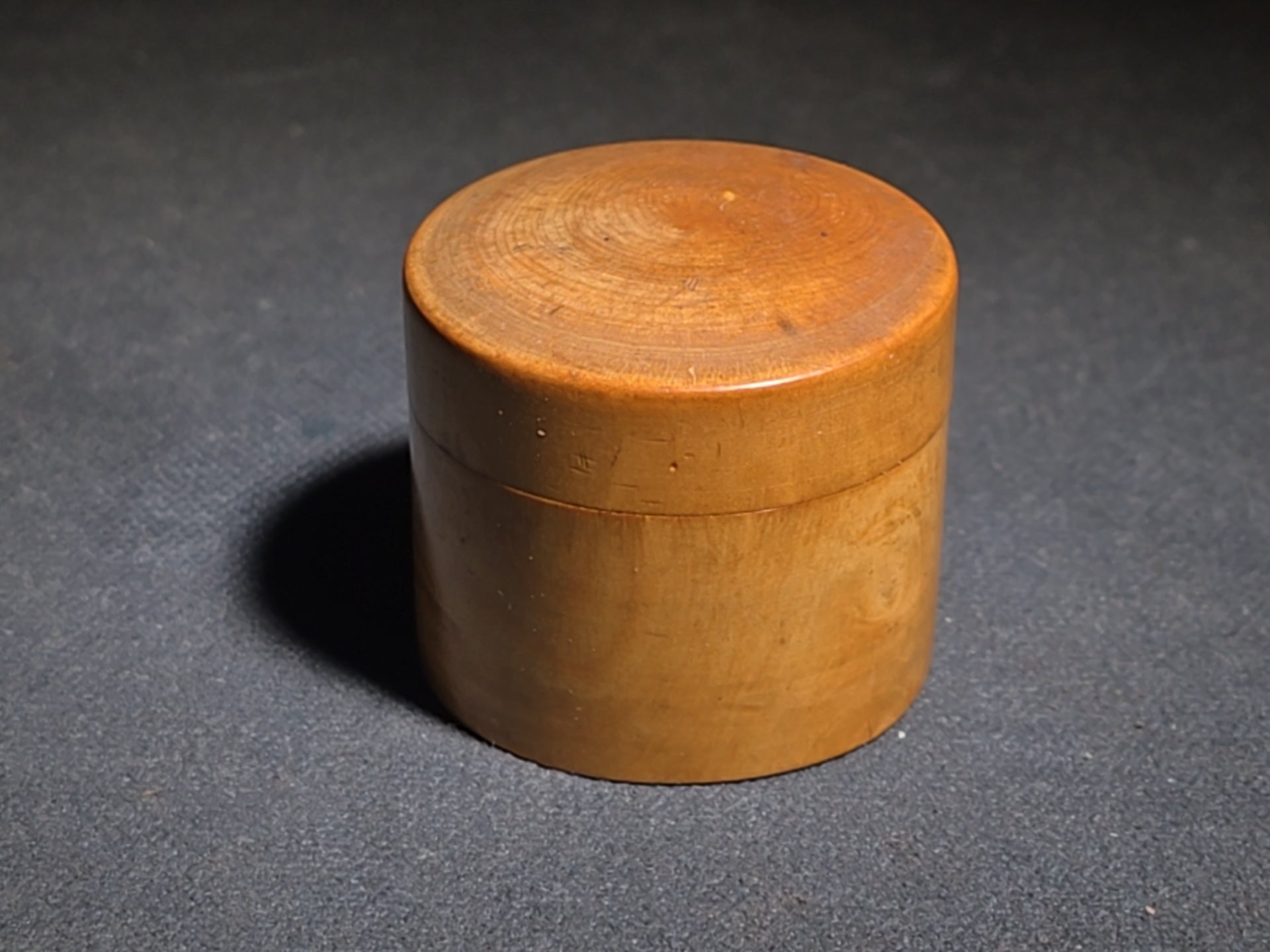 Antique Engraved Steel T.S.P. Monogram Die in Turned Wood Case