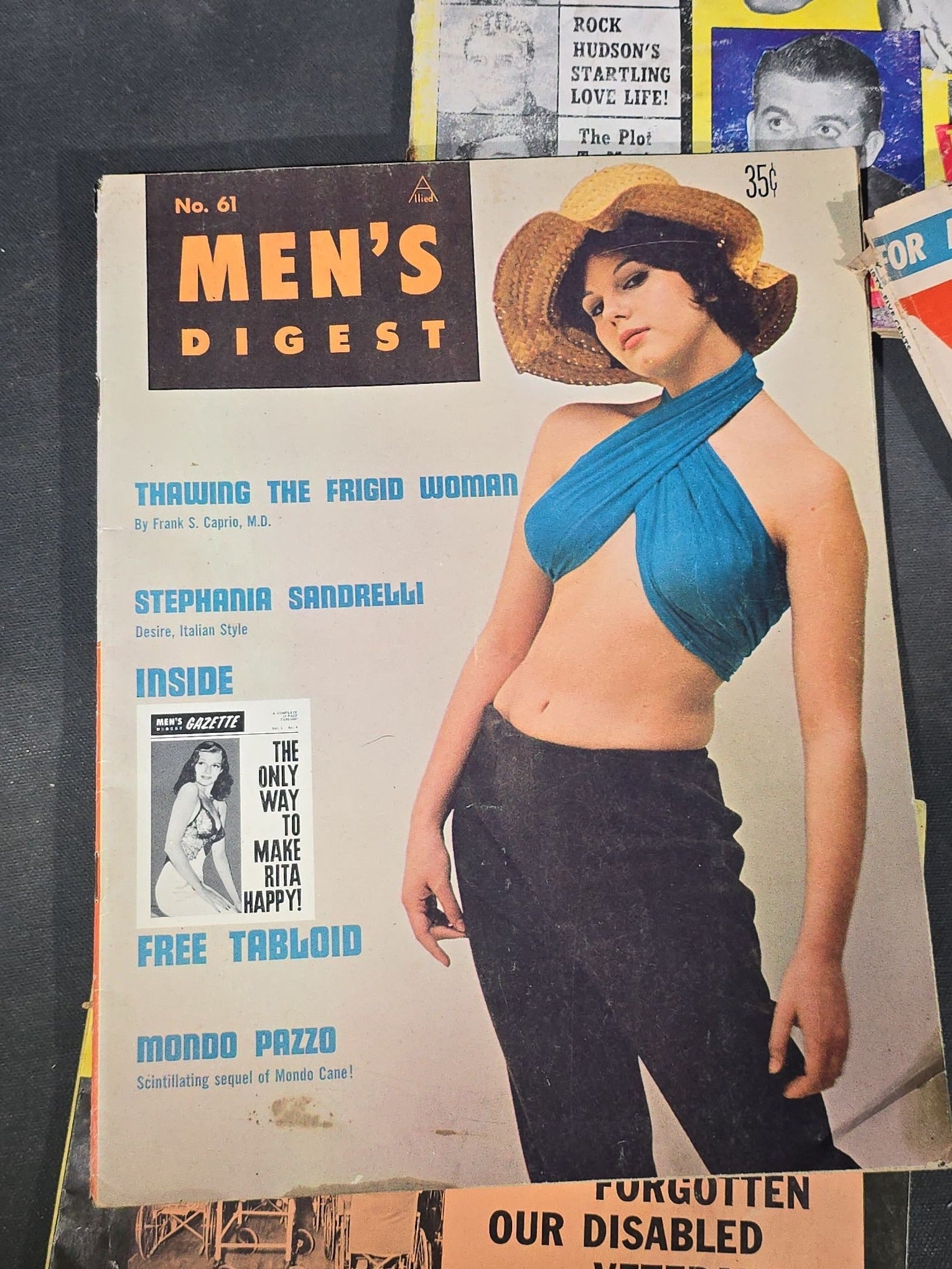 Grouping of Five Vintage Men's Magazines including "Wild" For Men First Edition by Ace, "Exposed by Blast," "Expose" For Men, "Men's Digest" No. 61, and "Caper"
